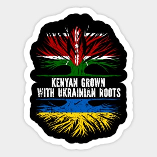 Kenyan Grown with Ukrainian Roots Flag Sticker